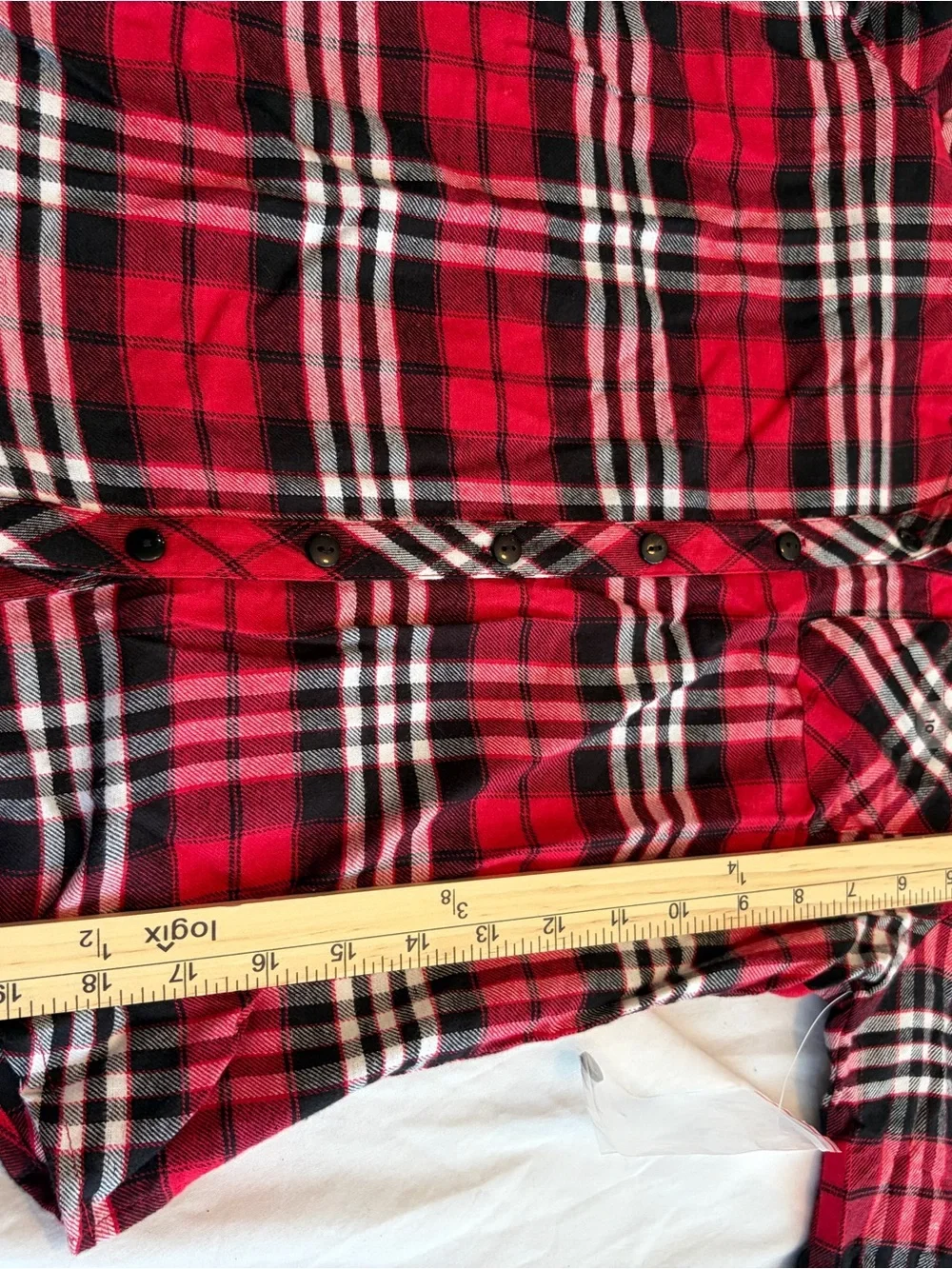 Justice Red and Black Plaid Long Sleeve Button-Up  Sizes 10 NWT